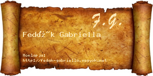 Fedák Gabriella névjegykártya