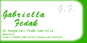 gabriella fedak business card
